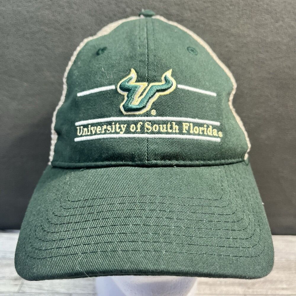 University of South Florida Embossed Embroidered Logo The Game Green & Beige Hat